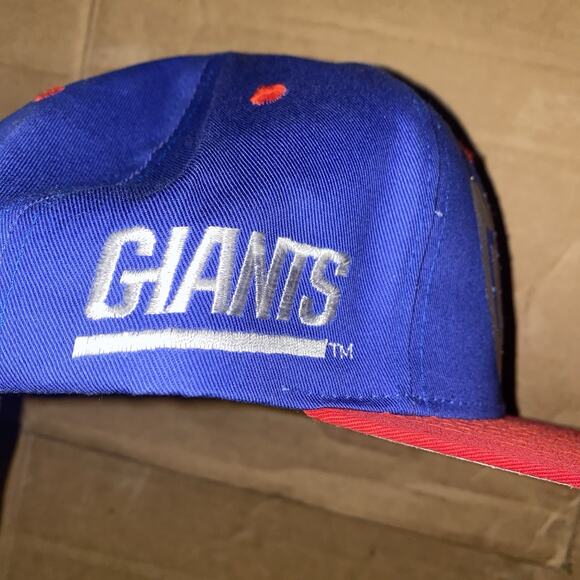 Vintage New York Giants Annco Snapback Hat NWT Deadstock Blue Red NFL - Picture 11 of 14
